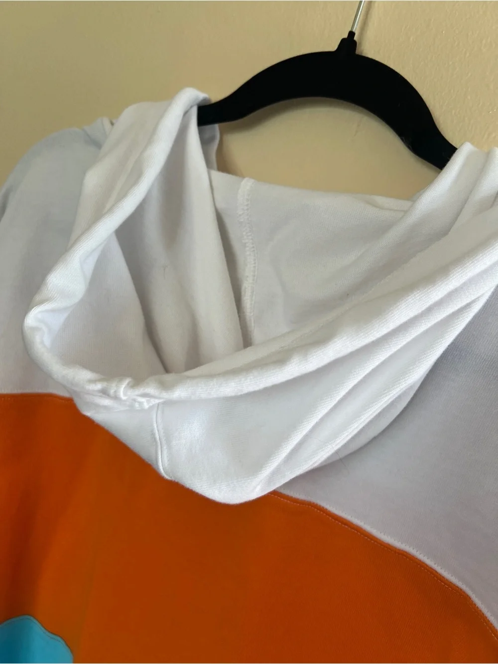 Champion Colorblock Crewneck Hoodie - White/Orange/Turquoise/Gray